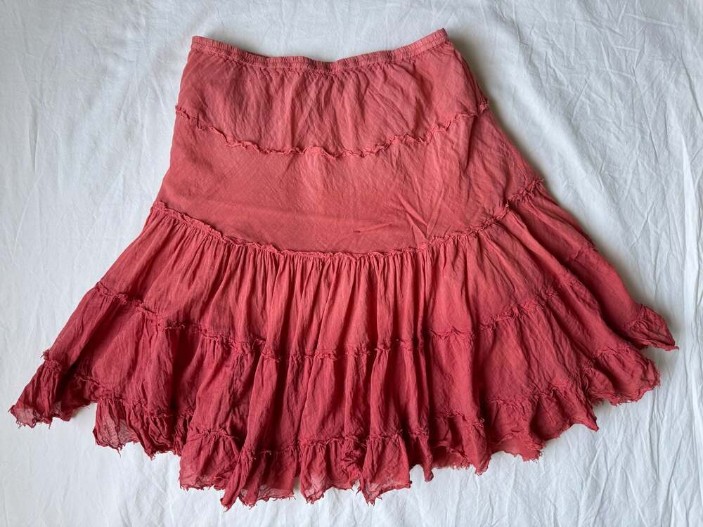 Sauci Cotton Tiered Ruffle Mini Skirt